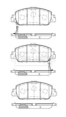 BORG & BECK Комплект тормозных колодок, дисковый тормоз BBP2533